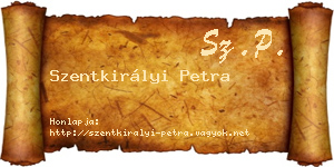 Szentkirályi Petra névjegykártya