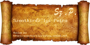 Szentkirályi Petra névjegykártya